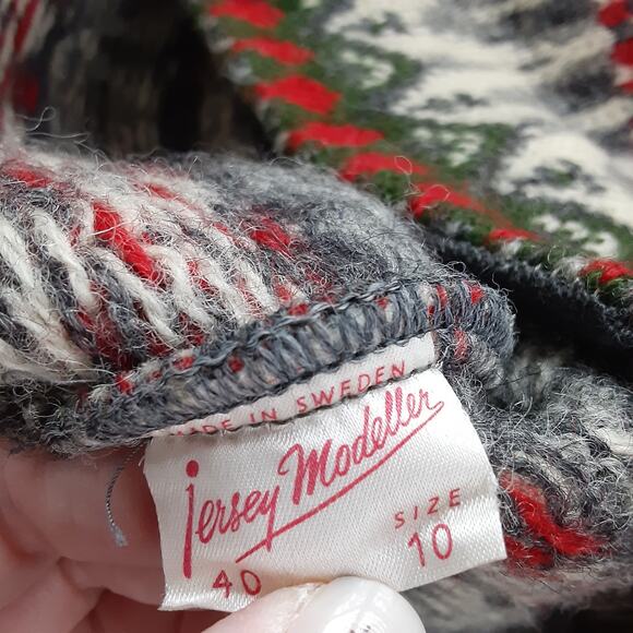 Vintage 1960s 100% Wool Sweater Icelandic Hans Heitson Womens Modeller of Sweden - Picture 6 of 9